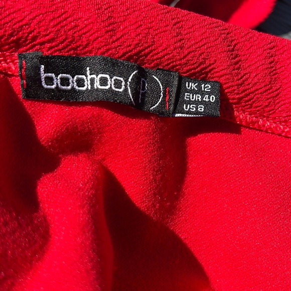 Boohoo Red Top Dress off shoulder size 12 UK - Picture 3 of 3